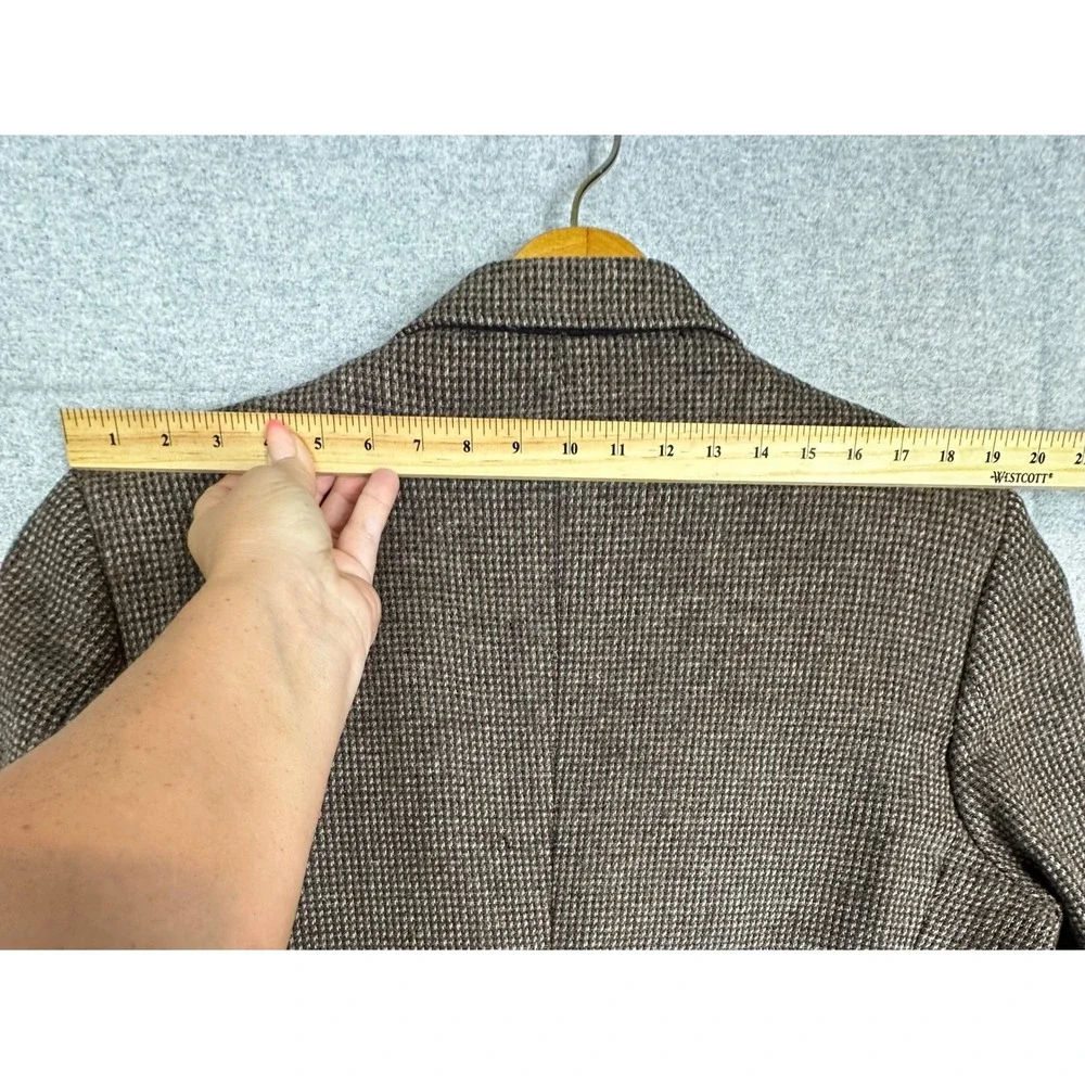 Vintage Arnie Tweed Blazer Mens 46XT Brown Houndstooth Woven Button Sport Coat